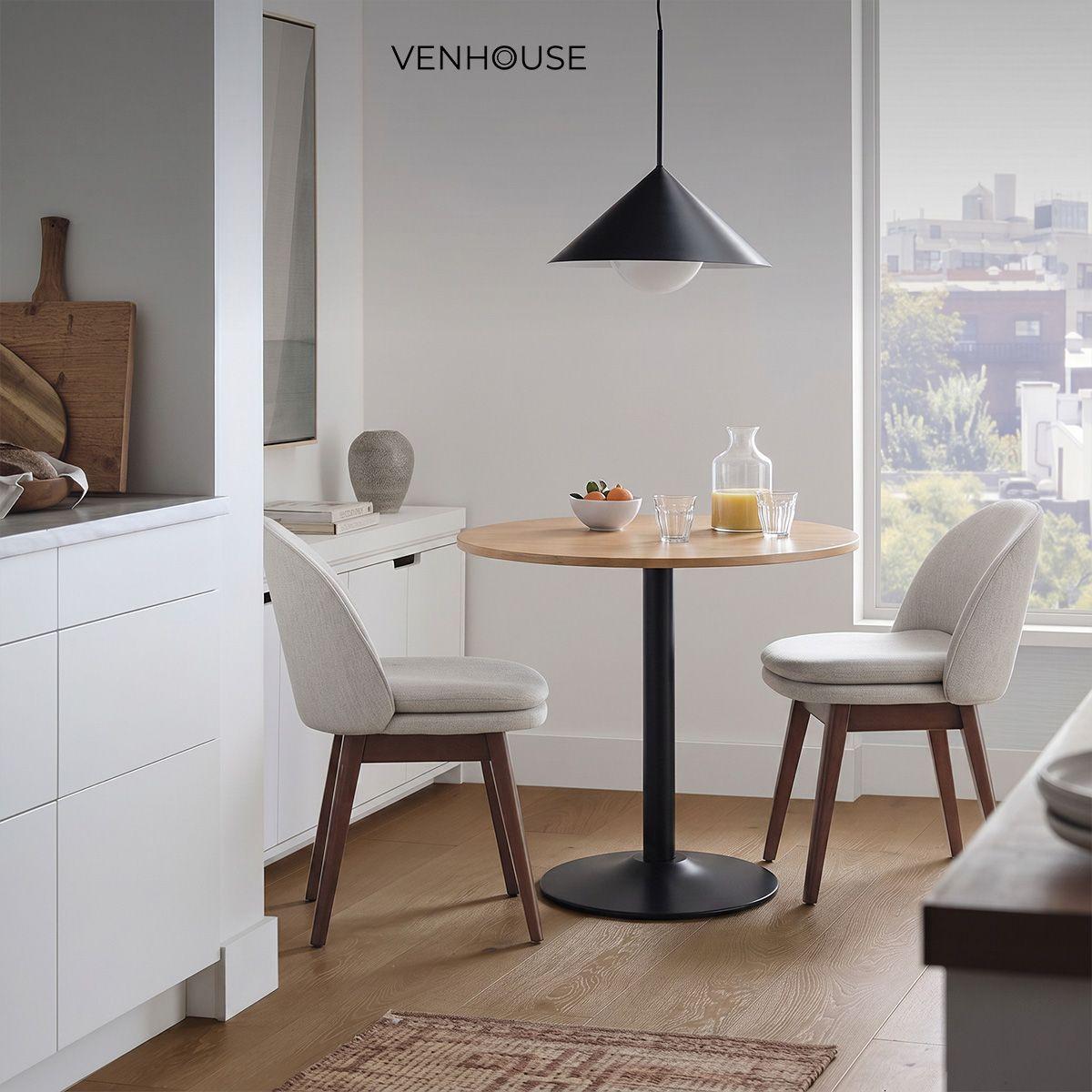 Mesa De Comedor Redonda Nordika Venhoouse Natural 80cm-6