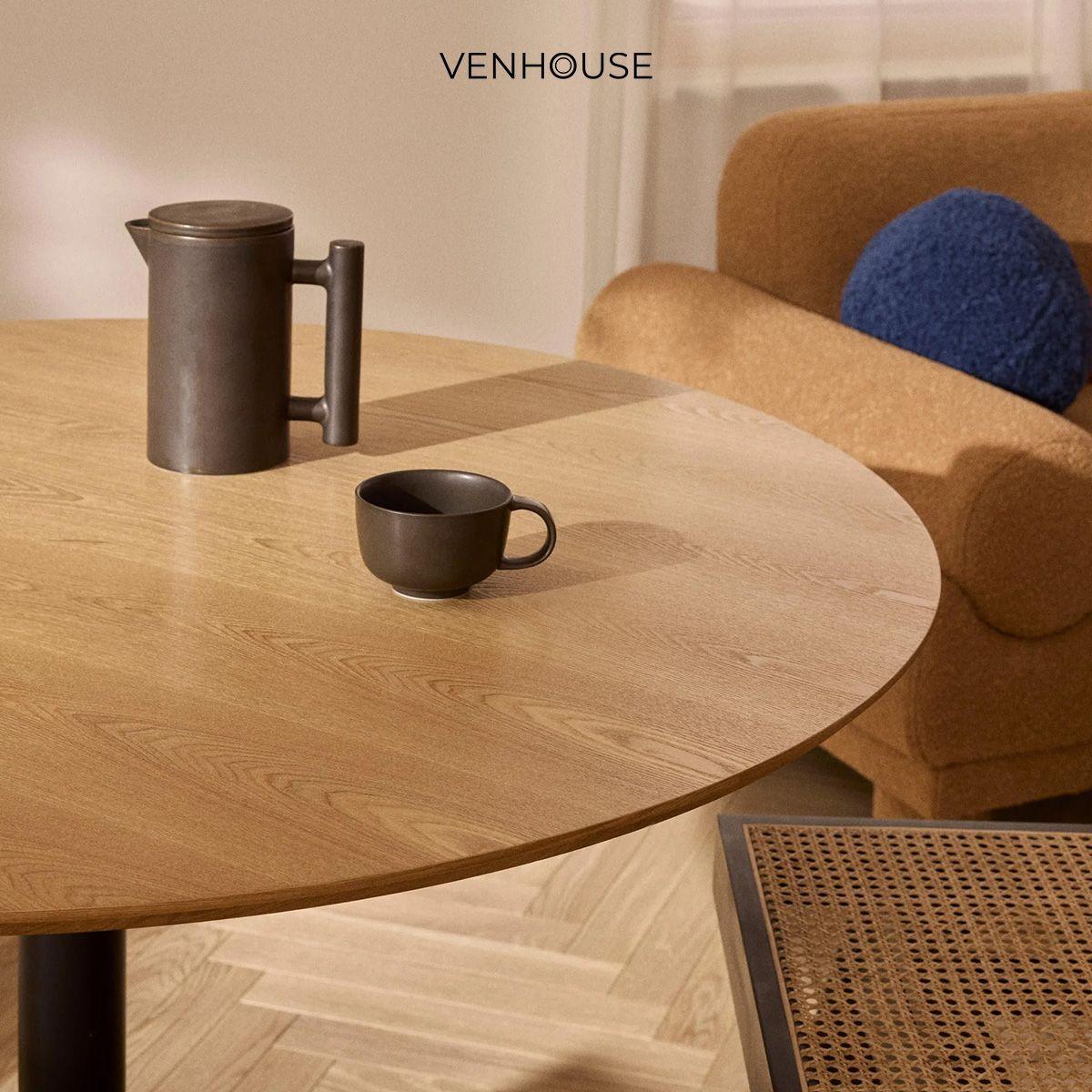 Mesa De Comedor Redonda Nordika Venhoouse Natural 80cm-7