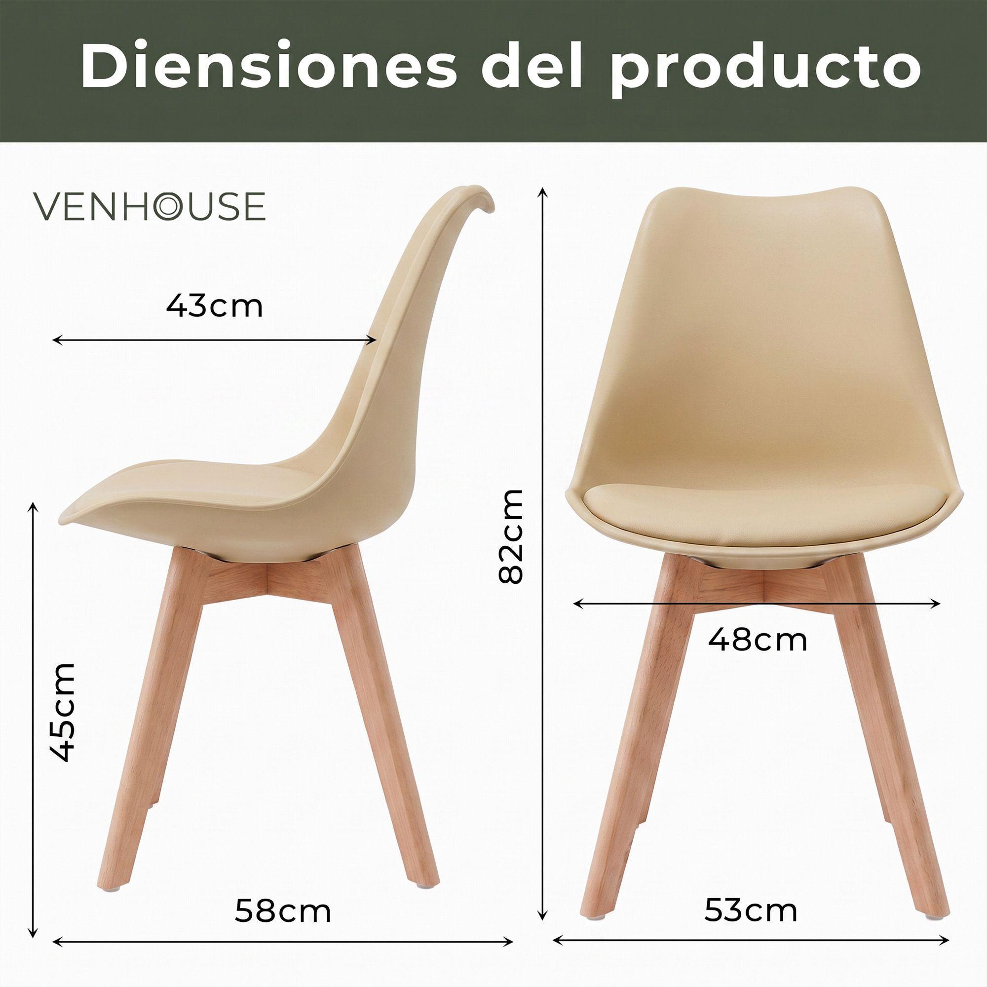 Silla Eames Acolchada Tulip Beige-2