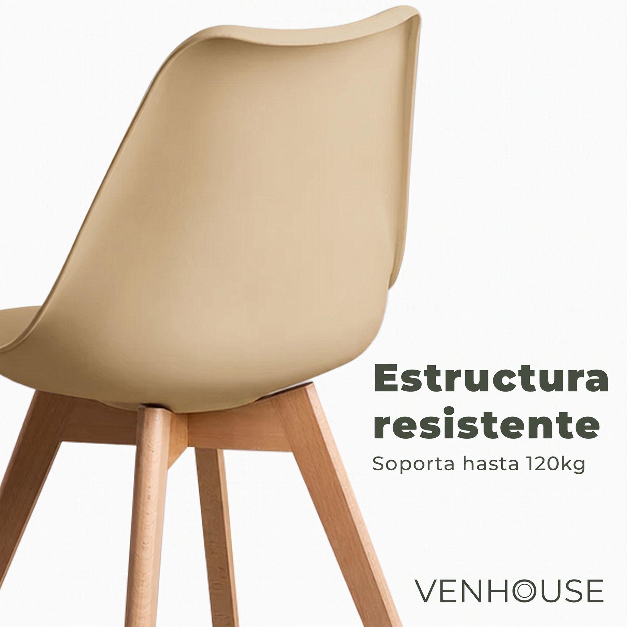 Silla Eames Acolchada Tulip Beige-3