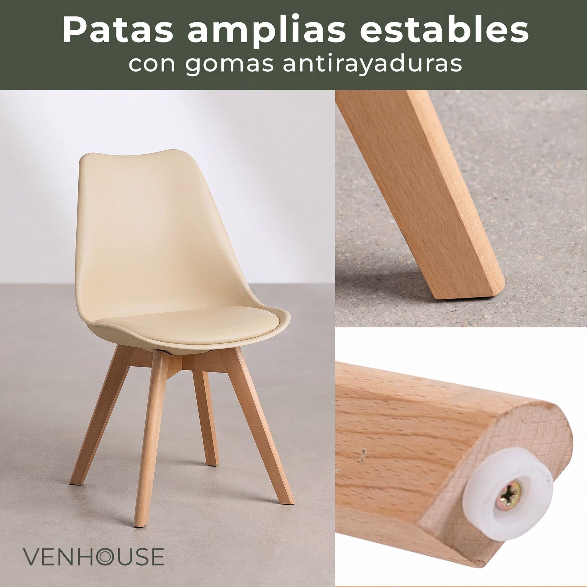 Silla Eames Acolchada Tulip Beige-4