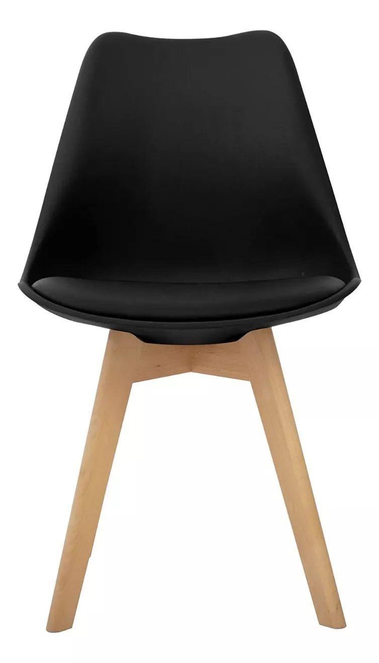 Silla Eames Acolchada Tulip Negra-2