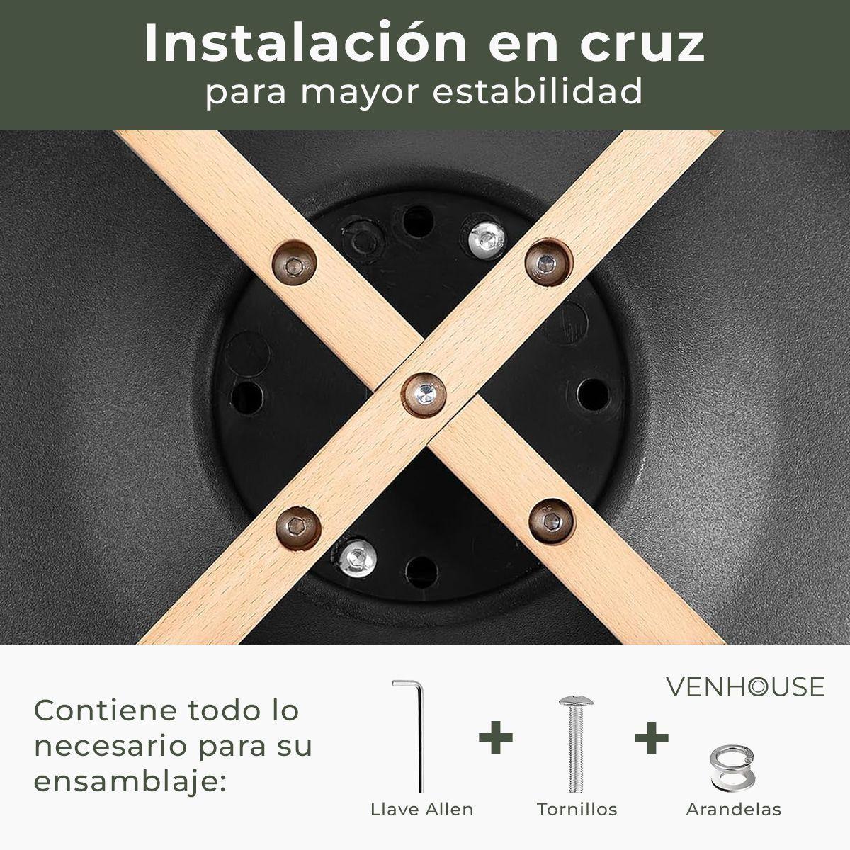 Pack 4 Taburetes Piso Bar Acolchado Altura 65cm Eames Tulip Negro-4