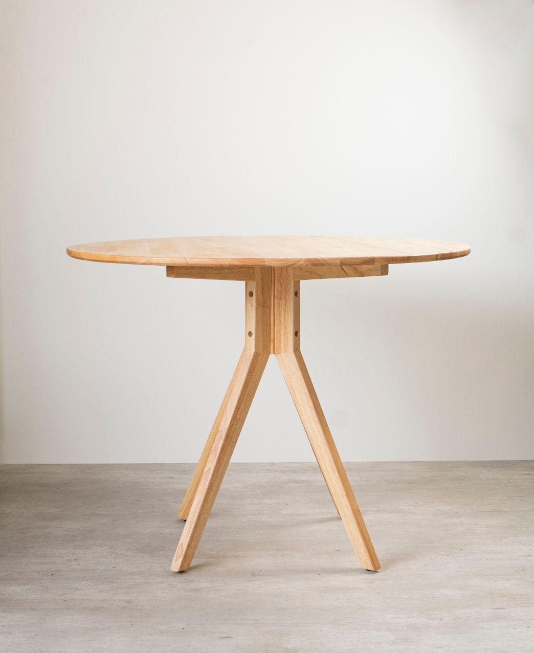 Mesa Ayana Redonda Para Comedor De Madera 100cm-0