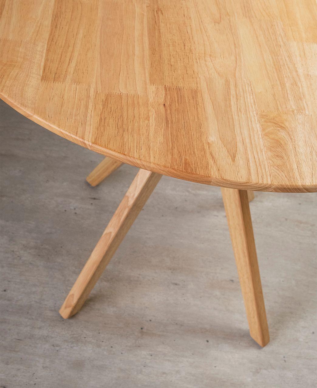 Mesa Ayana Redonda Para Comedor De Madera 100cm-1