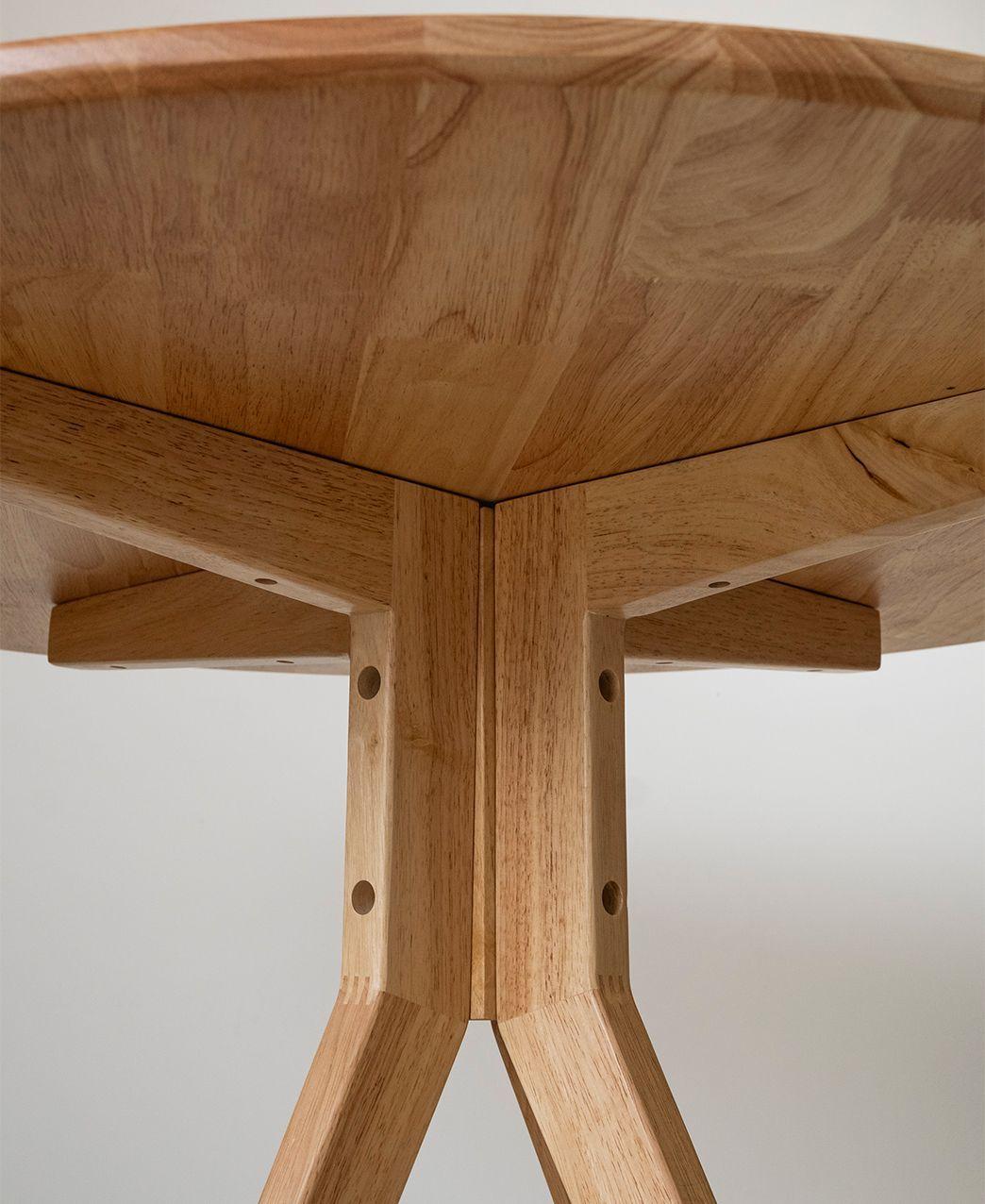 Mesa Ayana Redonda Para Comedor De Madera 100cm-2