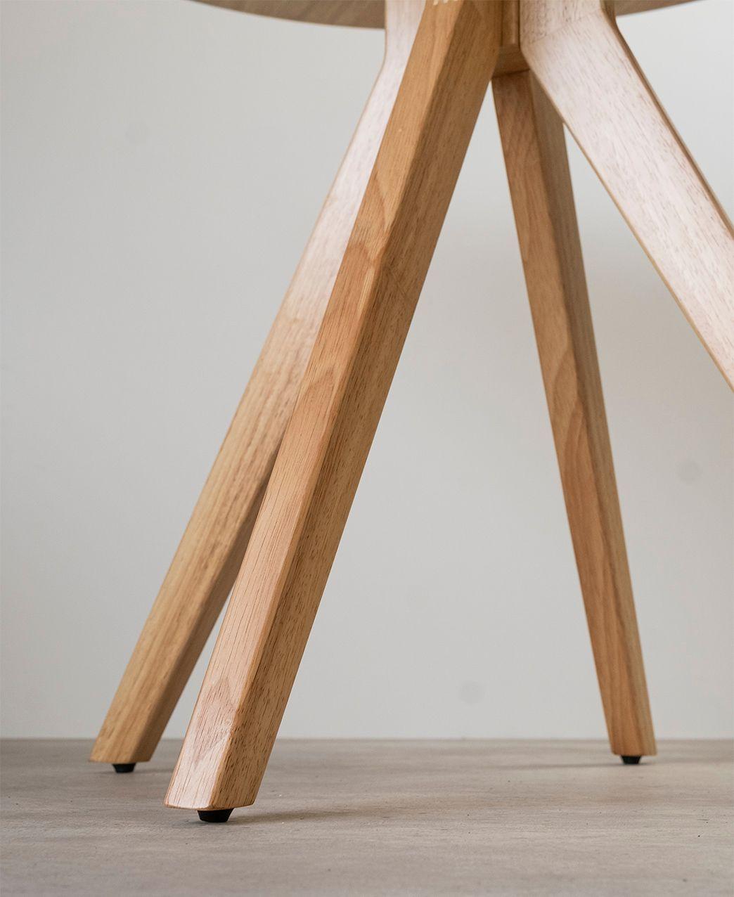 Mesa Ayana Redonda Para Comedor De Madera 100cm-3