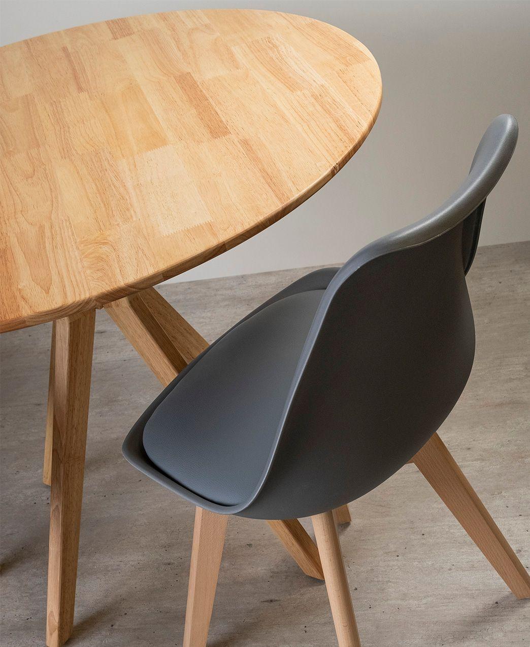 Mesa Ayana Redonda Para Comedor De Madera 100cm-5