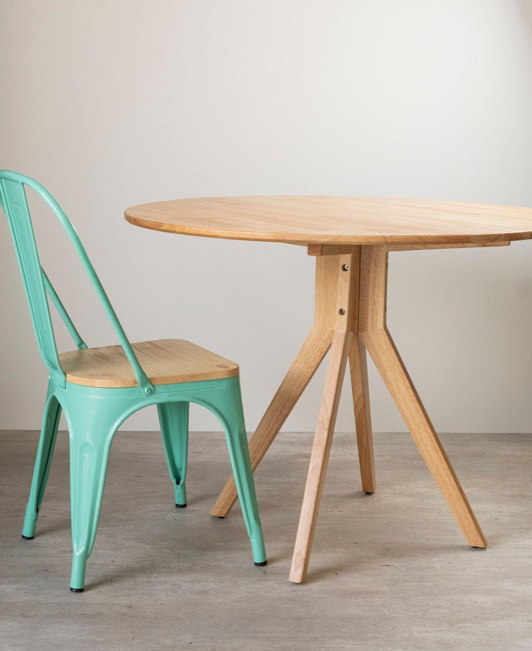 Mesa Ayana Redonda Para Comedor De Madera 100cm-6