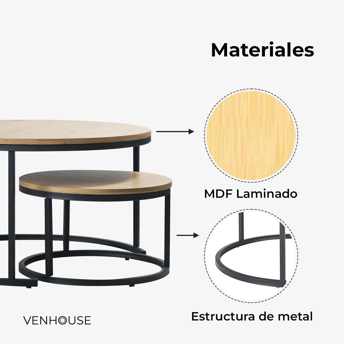 Mesas De Centro Anidadas Redondas Clara-2