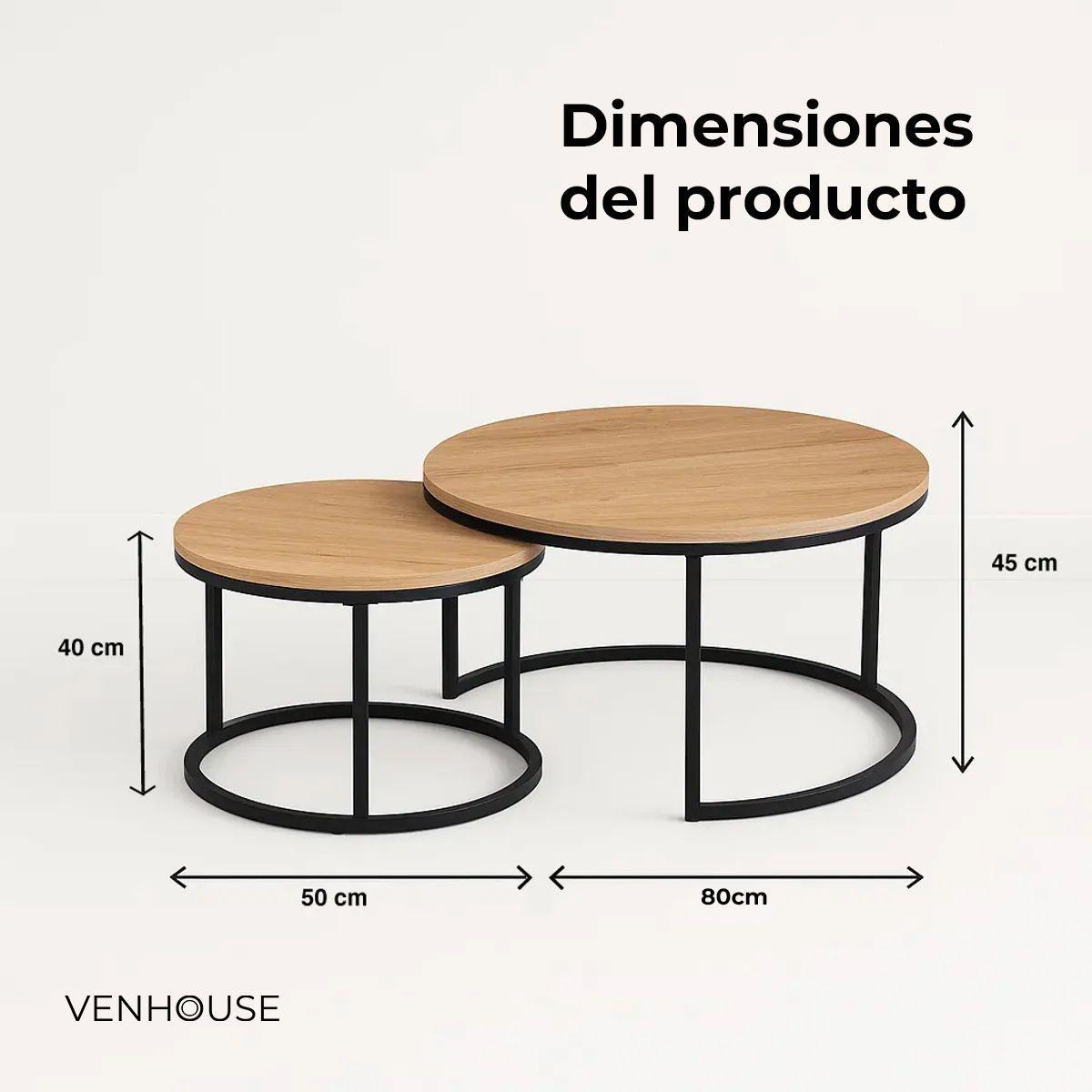 Mesas De Centro Anidadas Redondas Clara-3