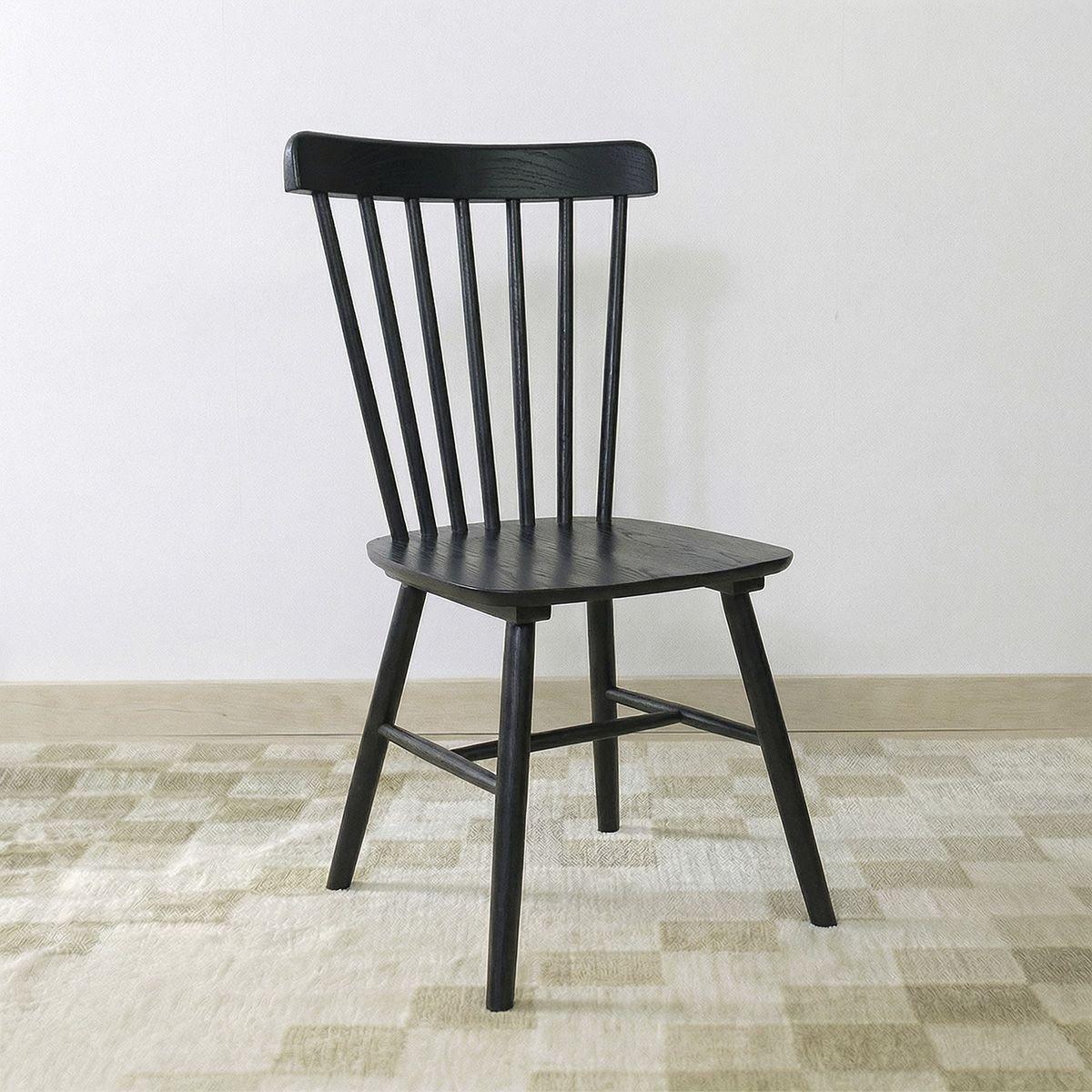 Silla De Comedor Windsor Madera Negra Venhoouse-0