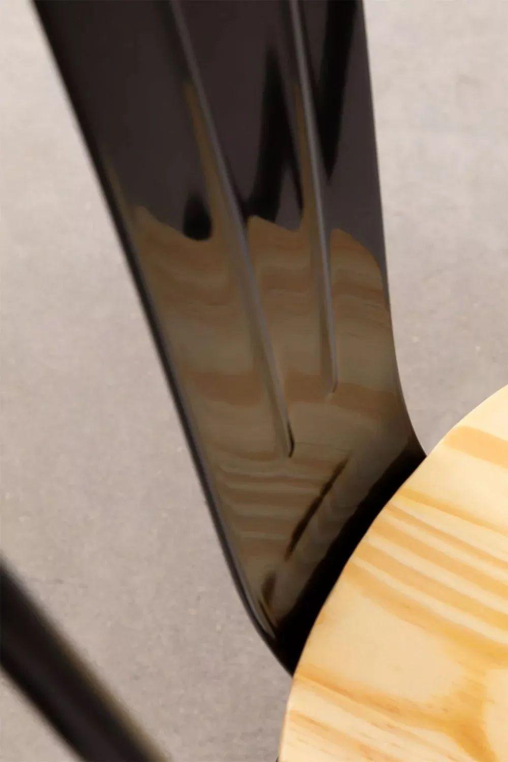 Pack 4 Sillas Tolix Negras De Madera Comedor Venhouse-4