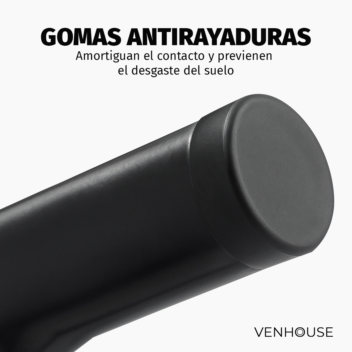 Comedor Restaurante Cafetería 70x70x74cm 4 Sillas Venhoouse Negro-6