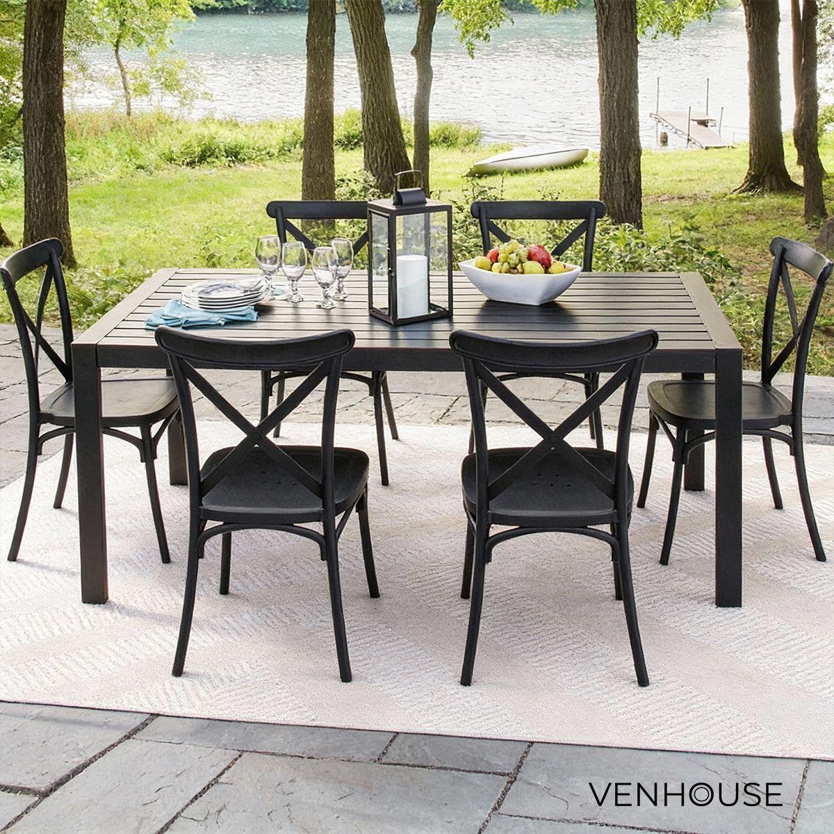 Pack 4 Sillas Crossback Para Comedor Apilables Polipropileno Negras-7