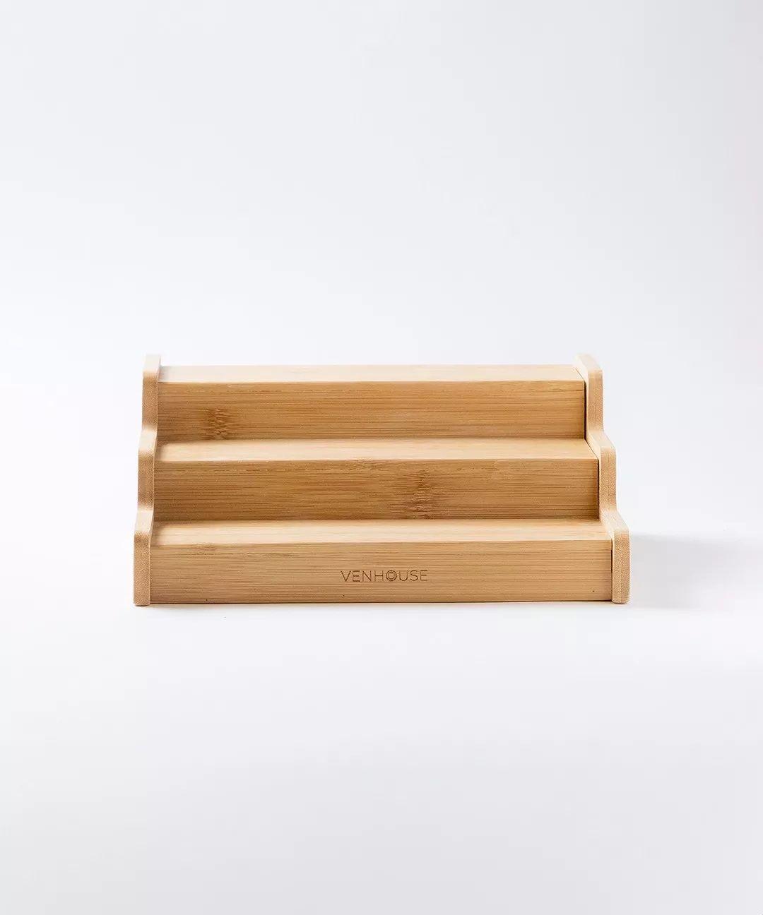 15 Especieros Redondos De Vidrio Rack Extensible Bambú Etiqueta Beige-4