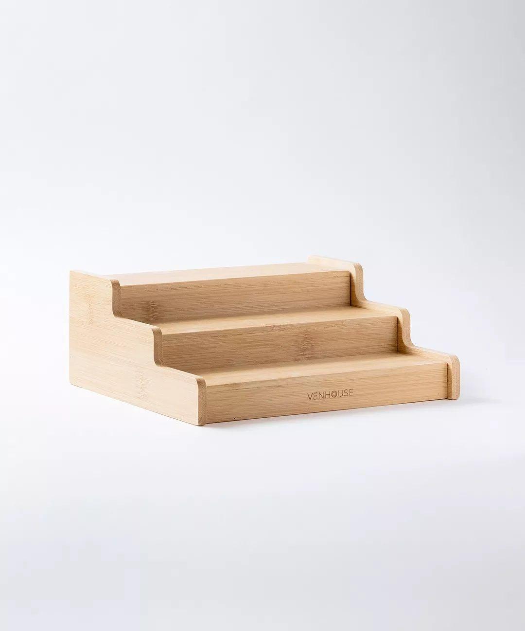 15 Especieros Redondos De Vidrio Rack Extensible Bambú Etiqueta Beige-5