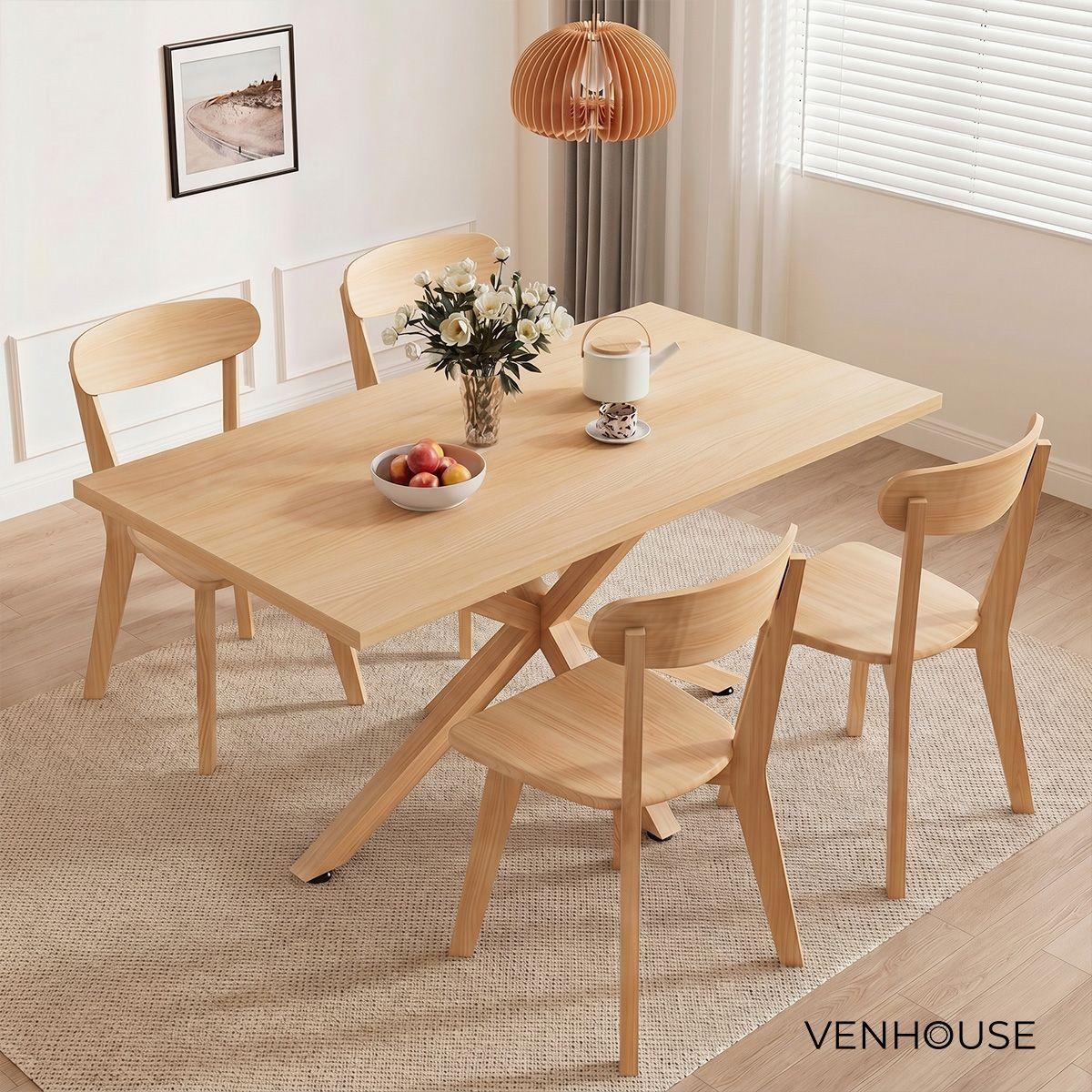 Mesa Comedor Argo Rectangular 140cm Venhoouse Natural-6