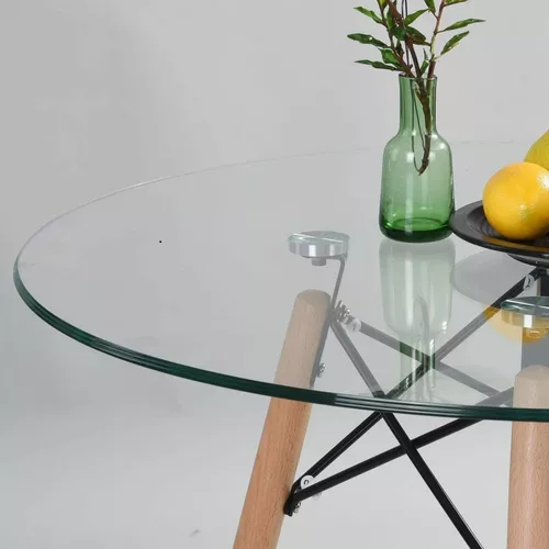Mesa De Vidrio Redonda Eames 100cm Venhoouse-1
