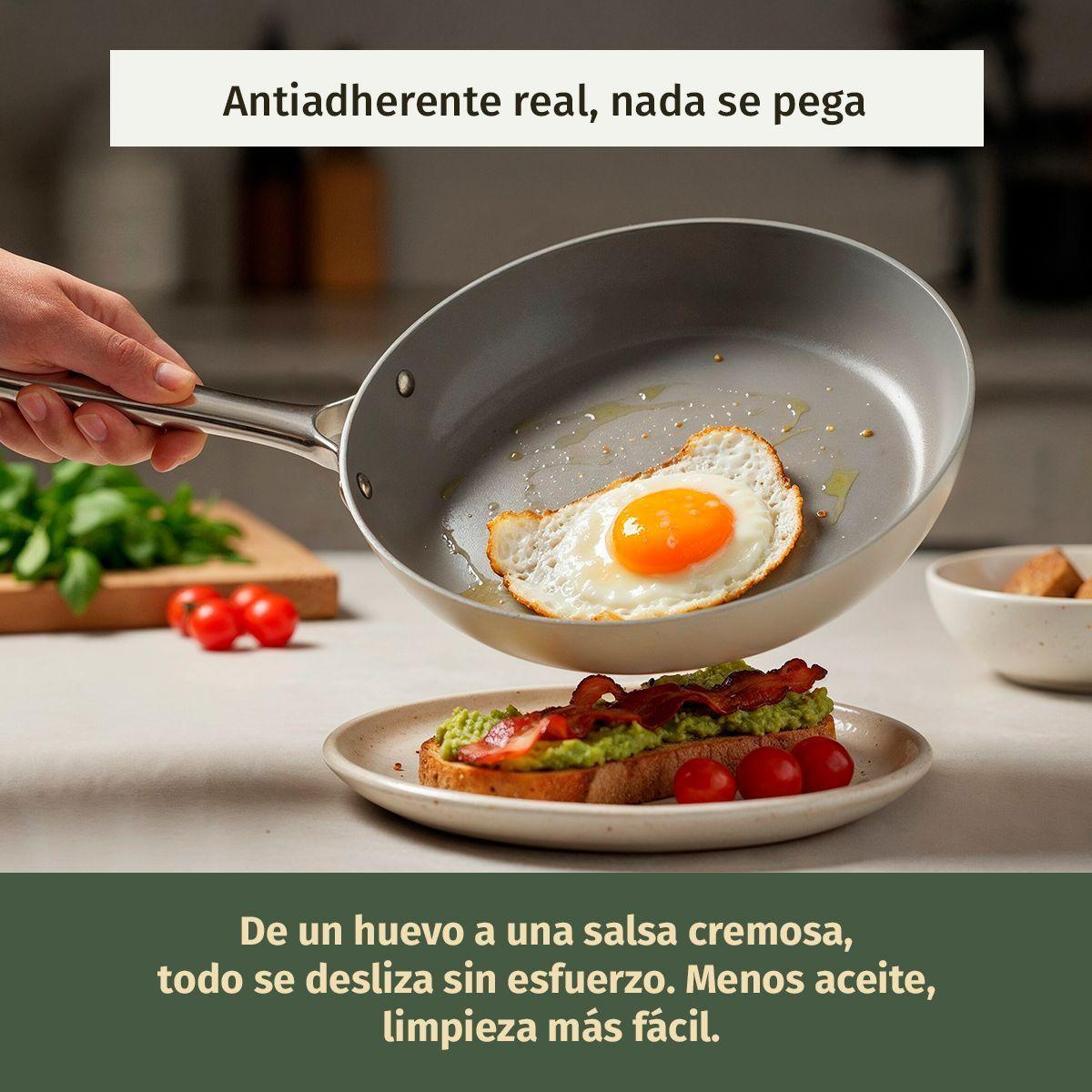 Bateria de Cocina Ceramica Antiadherente HiCook 9 Piezas-3