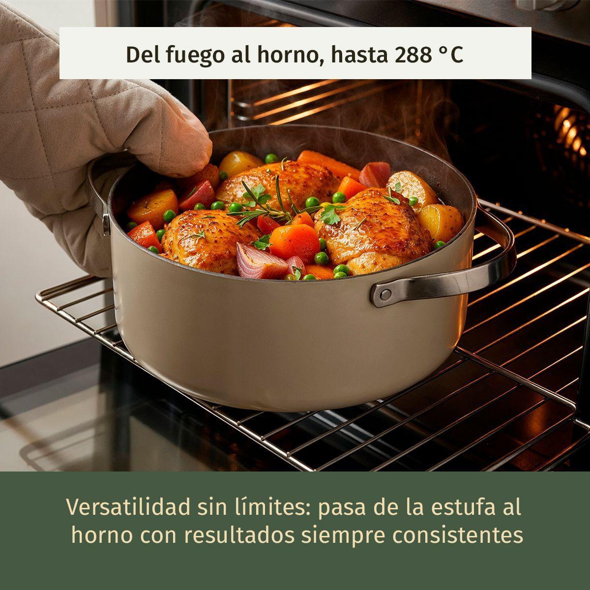 Bateria de Cocina Ceramica Antiadherente HiCook 9 Piezas-6