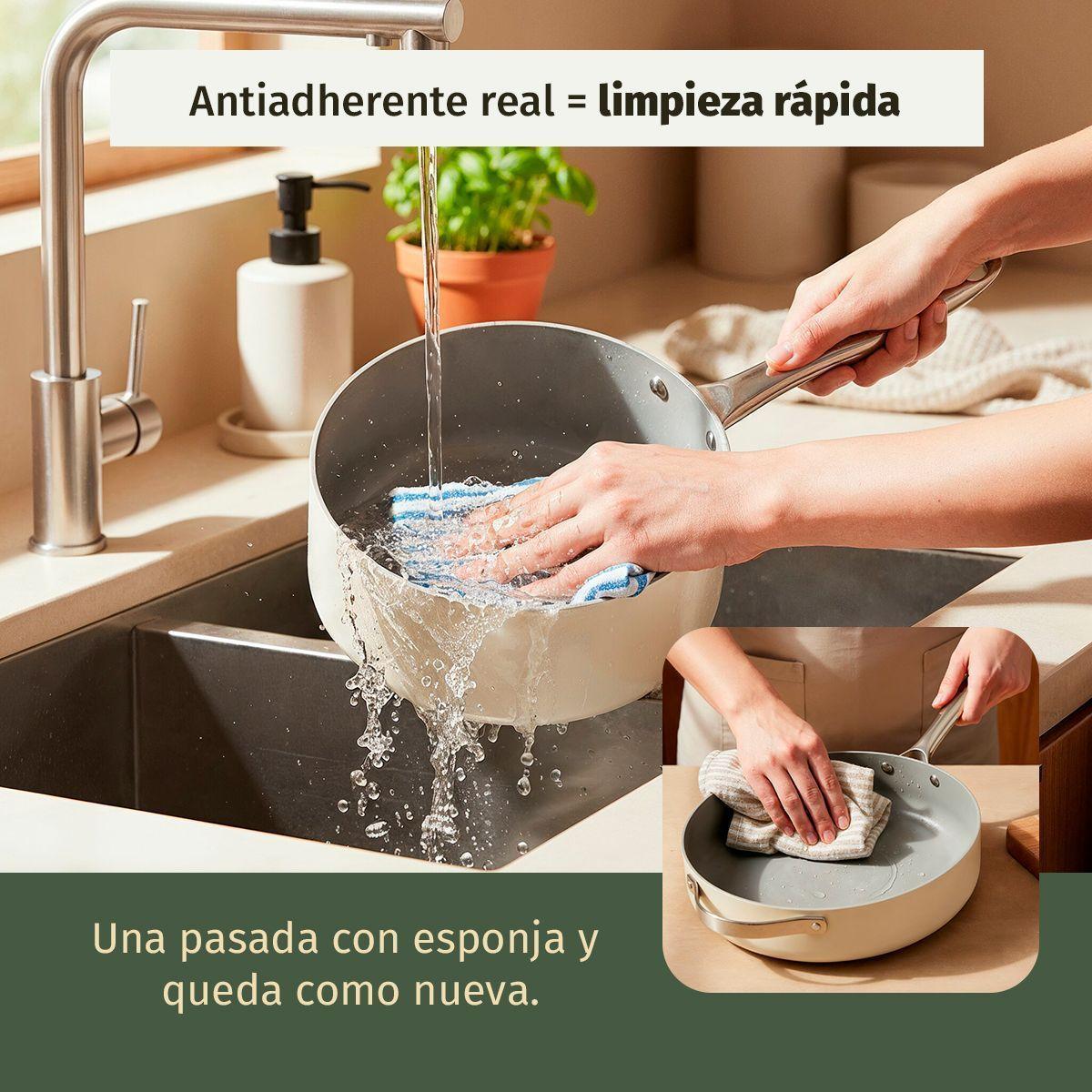 Bateria de Cocina Ceramica Antiadherente HiCook 9 Piezas-7