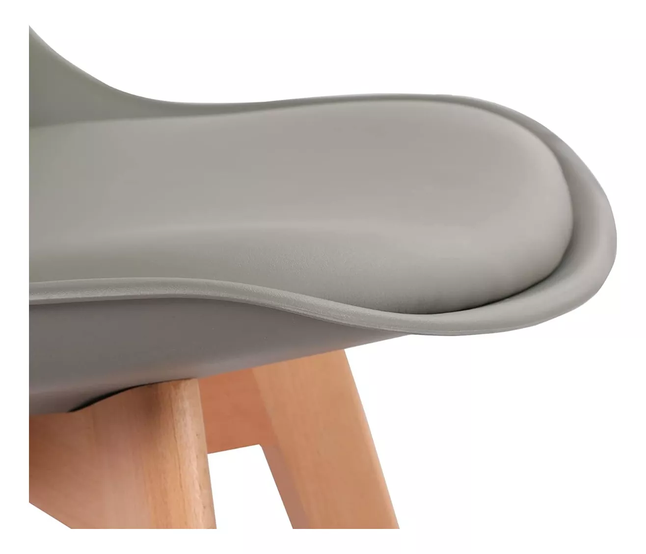 Pack 4 Sillas Eames Tulip Acolchadas Gris-2