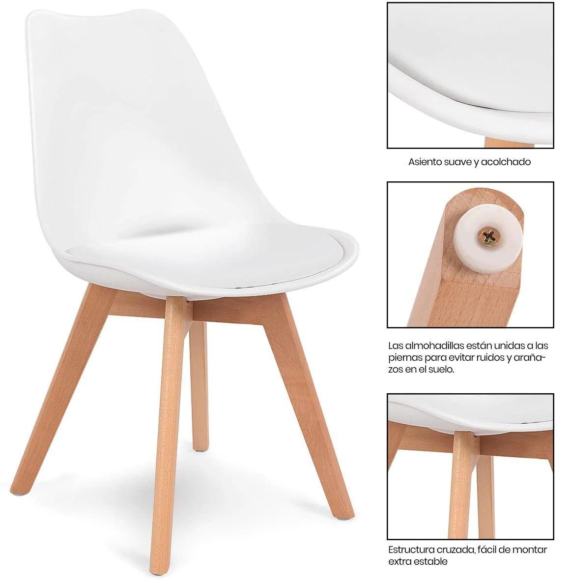 Pack 6 Sillas Eames Tulip Negras-5