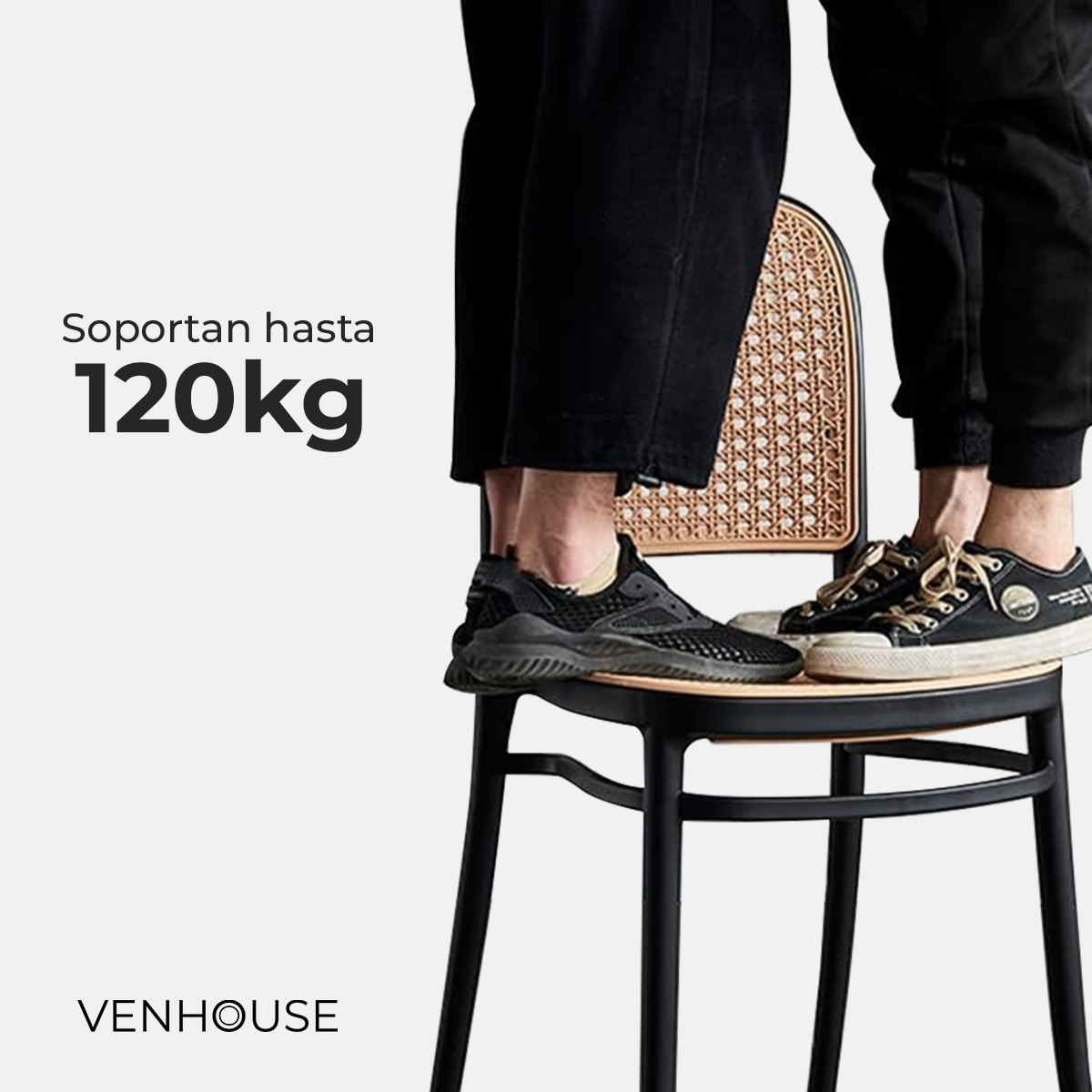 Pack 2 Silla Comedor Polipropileno Lombardía Venhoouse-2