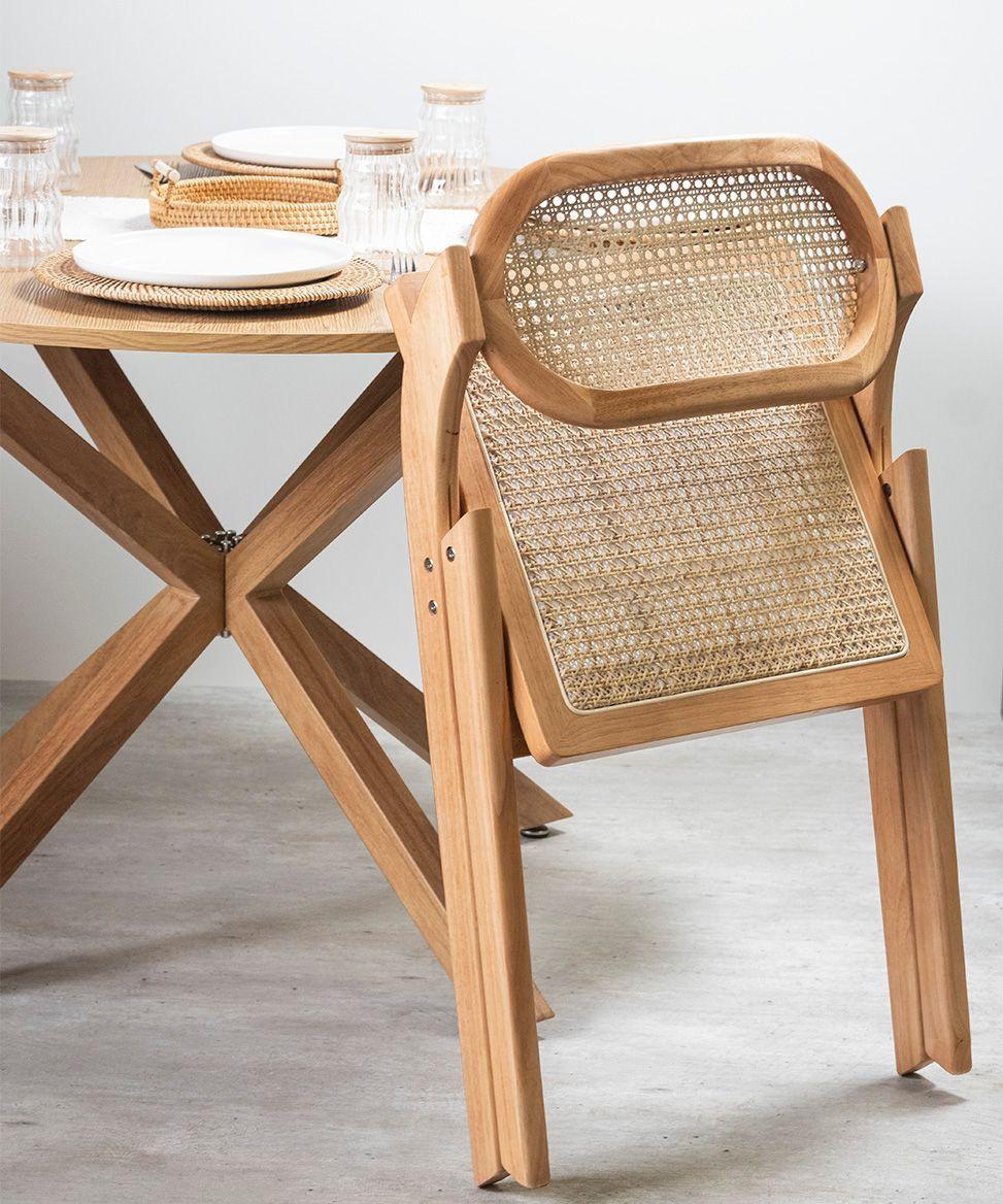 Pack 2 Sillas Sia Plegable De Madera Para Comedor -6