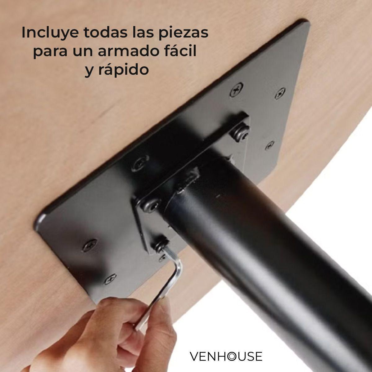 Mesa De Comedor Redonda Nordika Venhoouse Natural 100cm-3