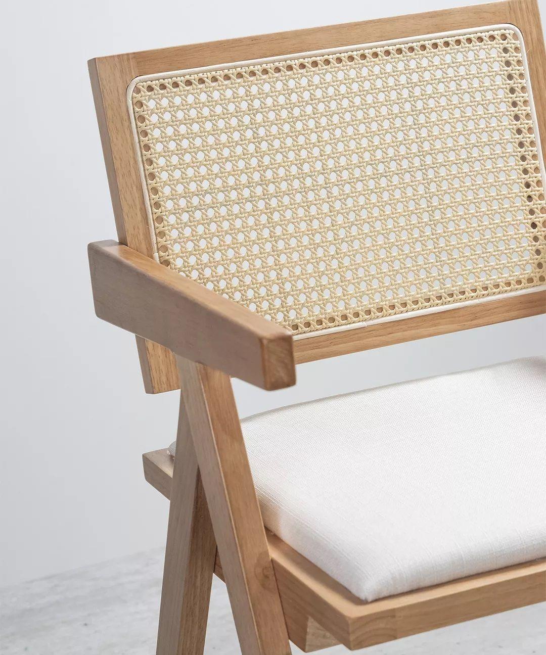 Pack 2 Silla Comedor Chandigarh  Madera Cojín Lino Venhoouse-4