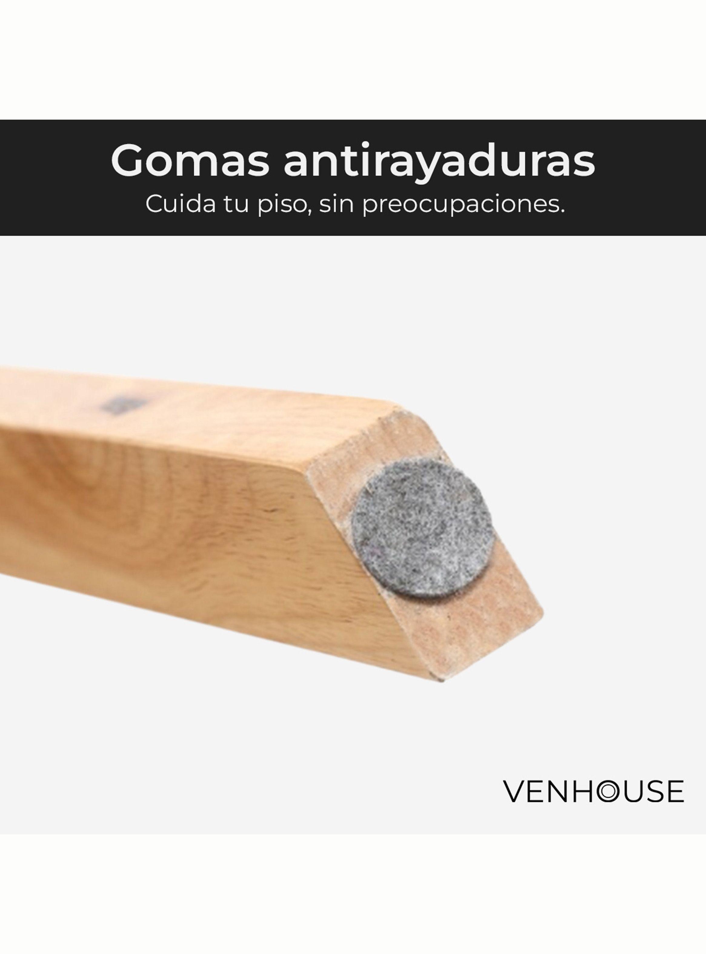 Pack 2 Silla Comedor Chandigarh  Madera Cojín Lino Venhoouse-2