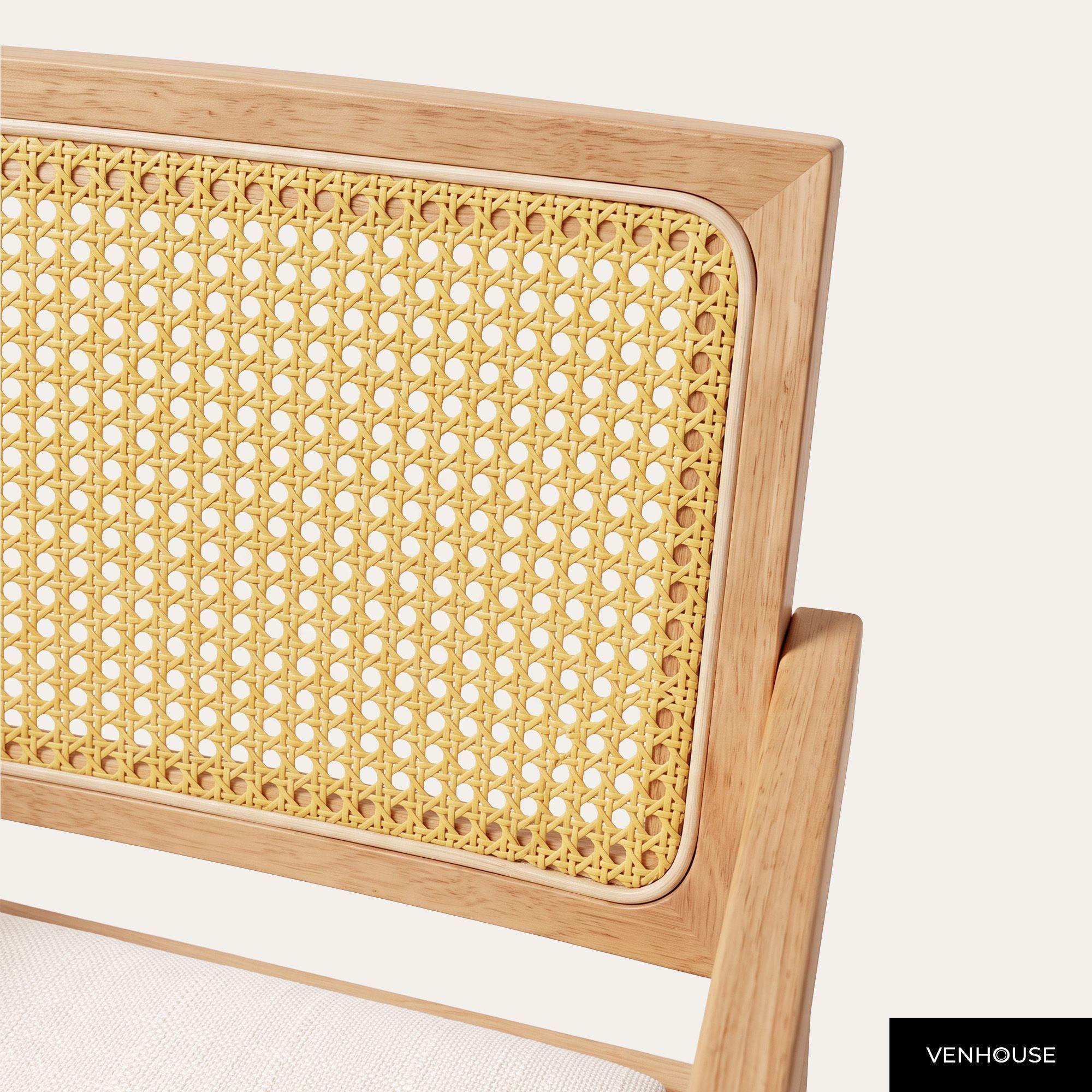 Pack 2 Silla Comedor Chandigarh  Madera Cojín Lino Venhoouse-4