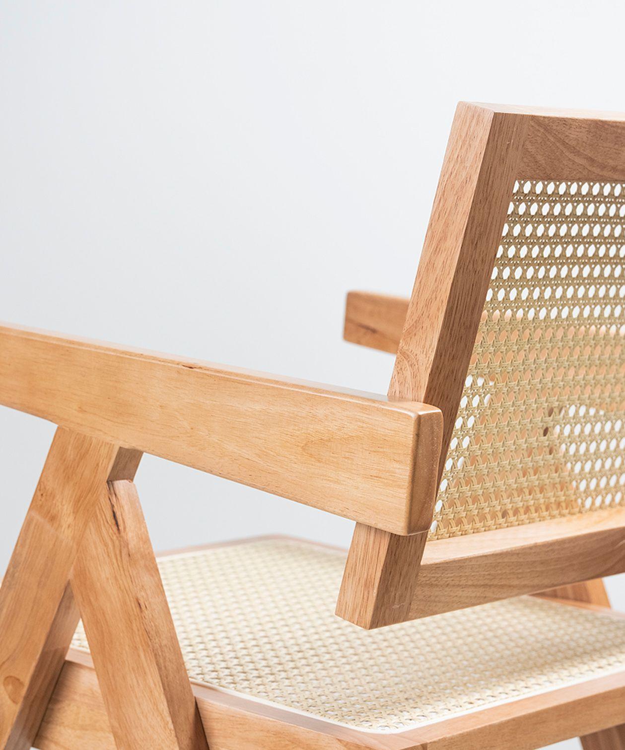 Silla O Sitial Chandigarh Ratán Madera Para Comedor-3