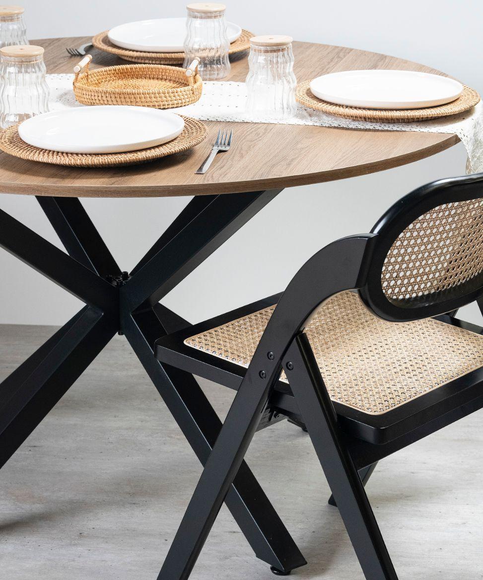 Mesa Comedor Argo Redonda 120cm Oscura-6