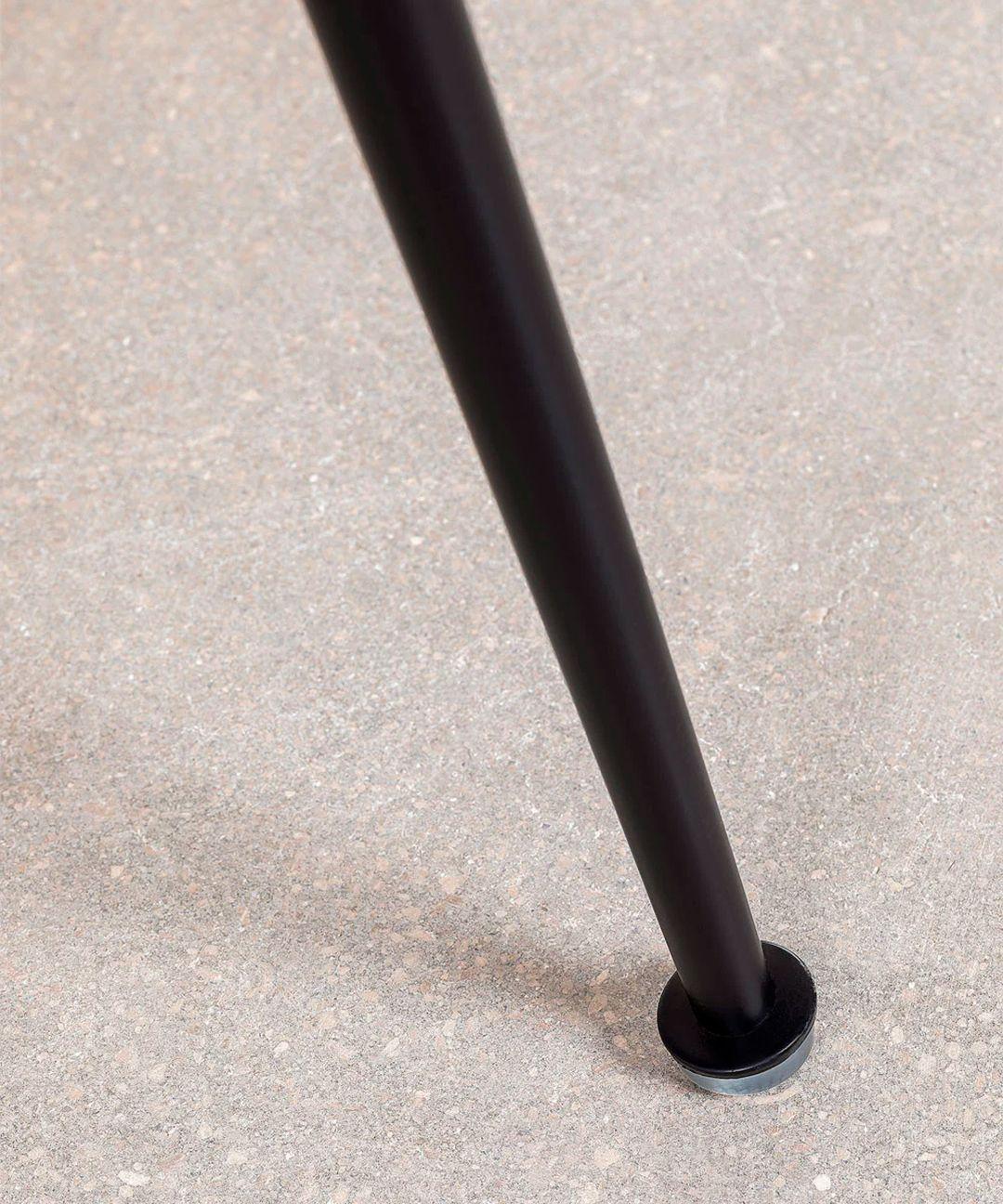 Pack 4 Sillas De Comedor Sora Tapiz Velvet Beige Patas Negras-6