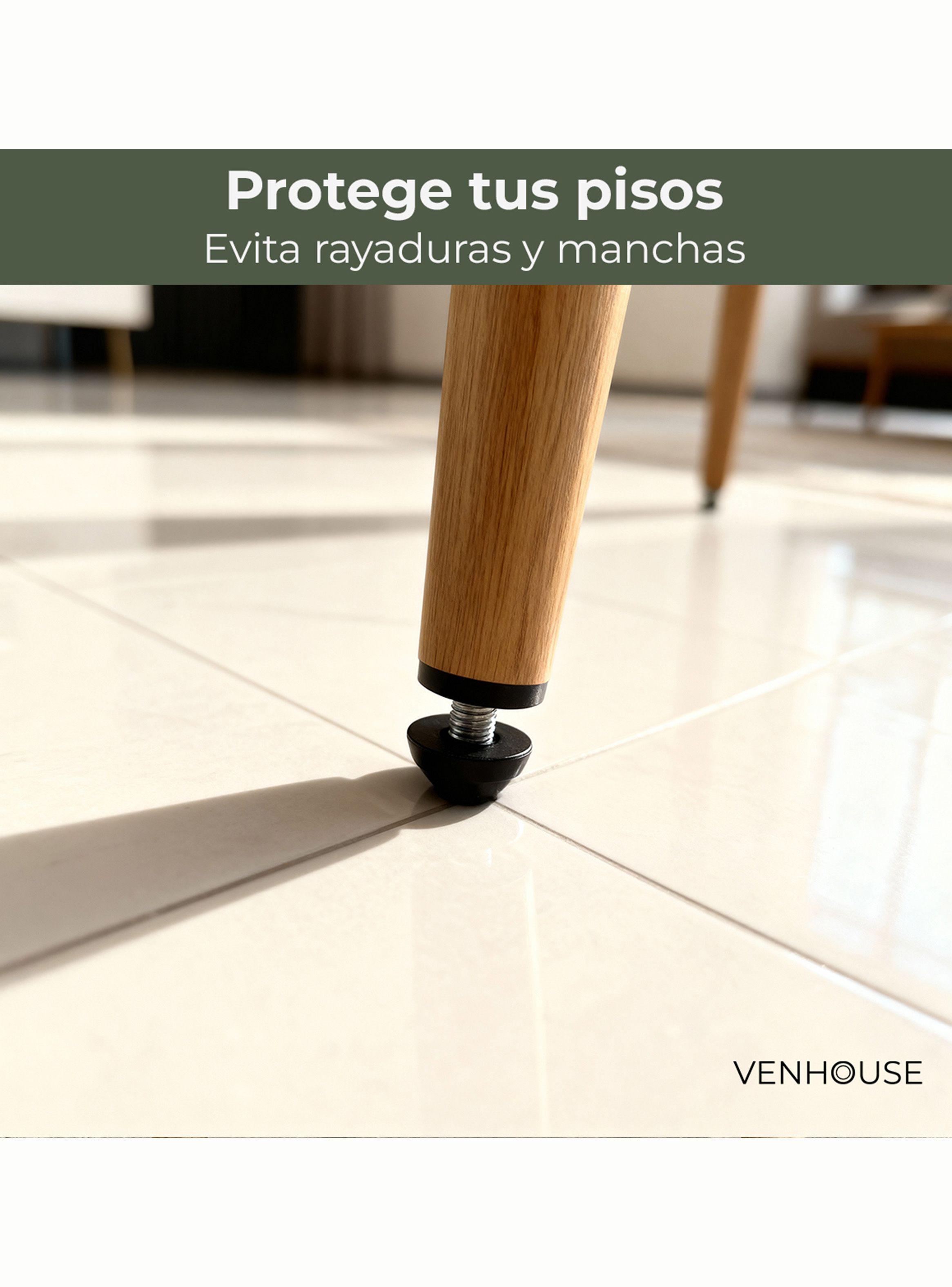 Pack 4 Sillas Comedor Moderna Acolchada Metal Sora Venhoouse Lino Gris-6