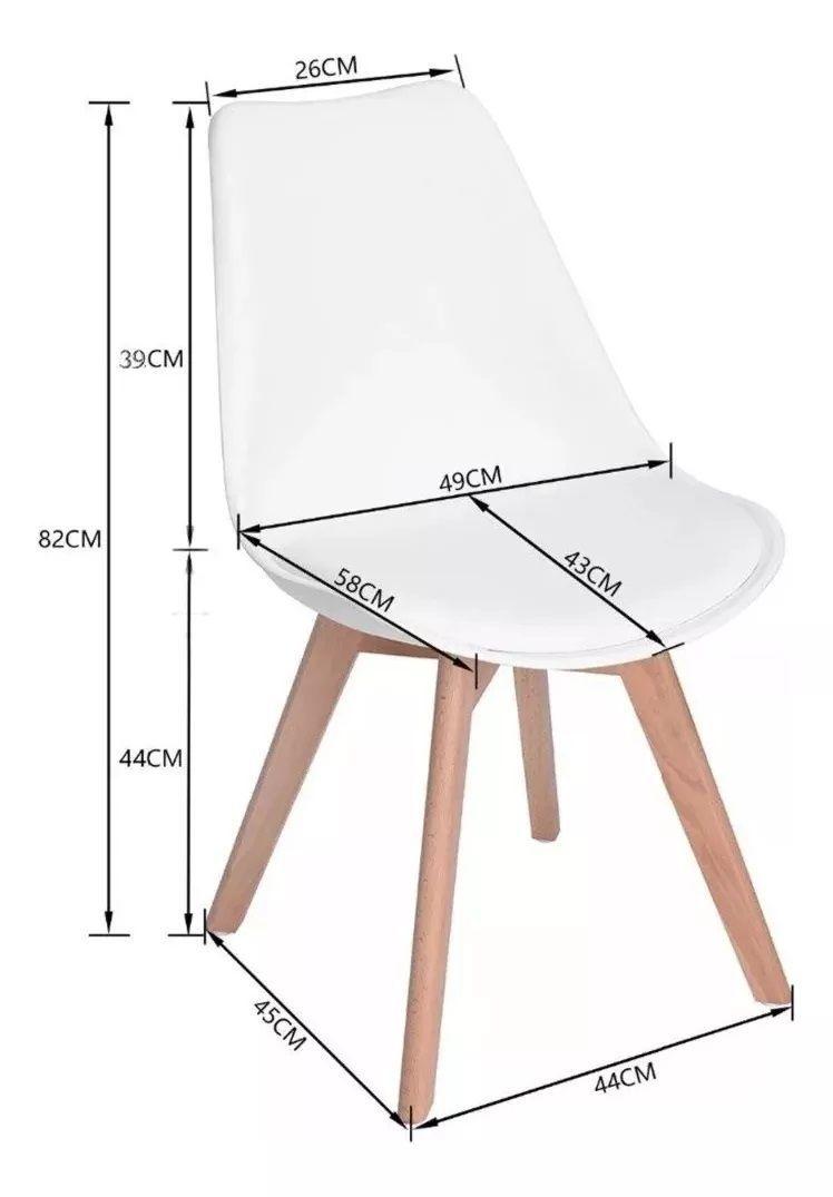 Silla Eames Acolchada Tulip Blanca-5