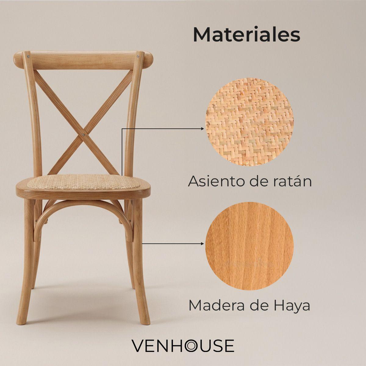 Silla Crossback Madera Rattan Natural Venhoouse-1