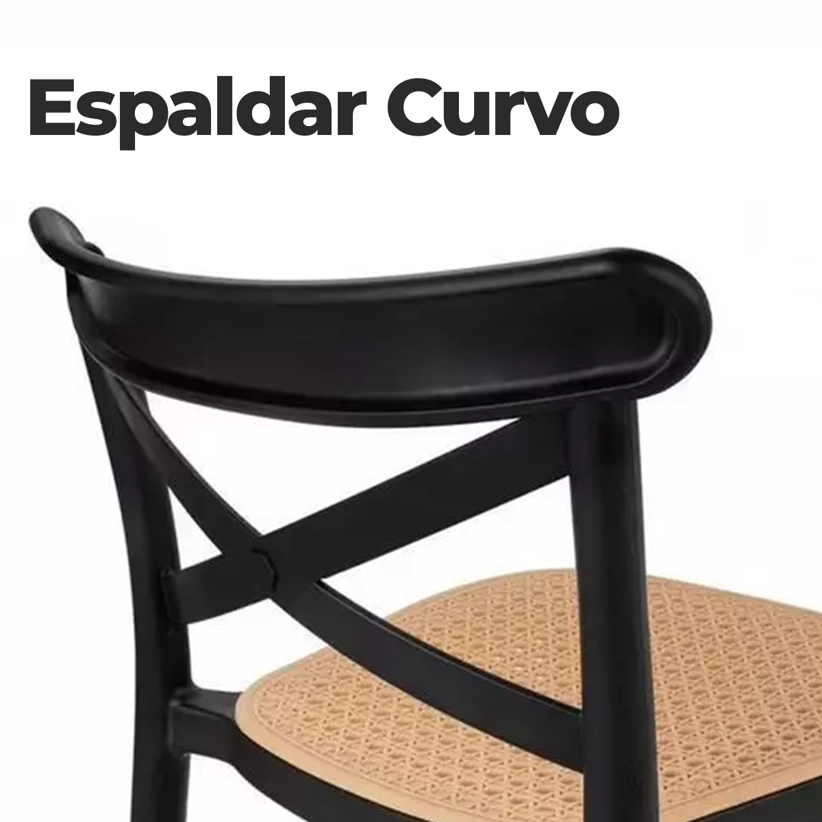 Pack 4 Taburetes Crossback Danubio 75cm Bar/terraza Apilable-2