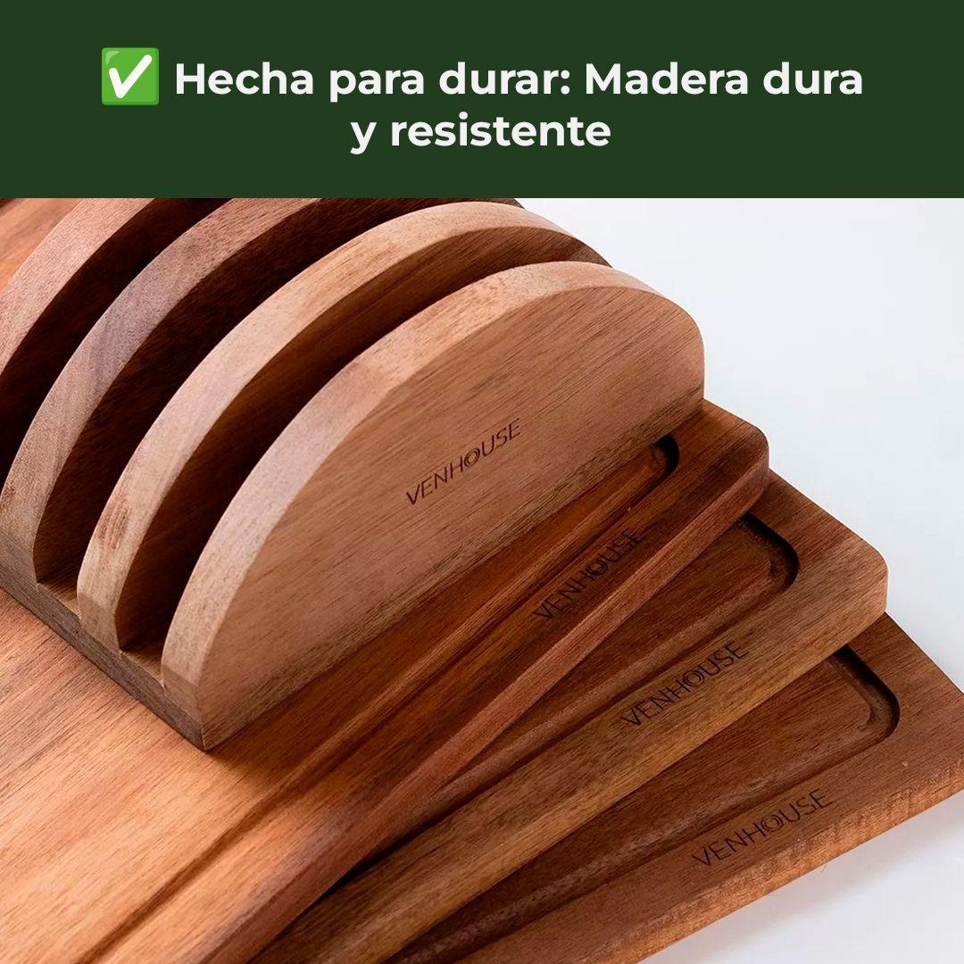 Set De 3 Tablas De Cortar De Acacia Para Picar Y Cortar-4