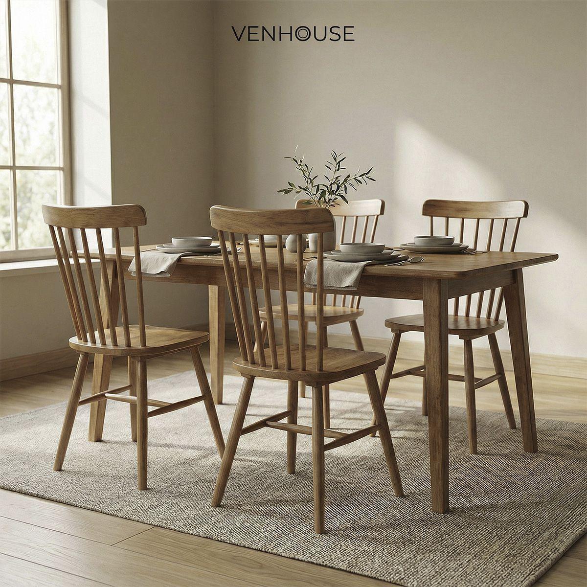 Silla De Comedor Windsor Madera Natural Venhoouse-6