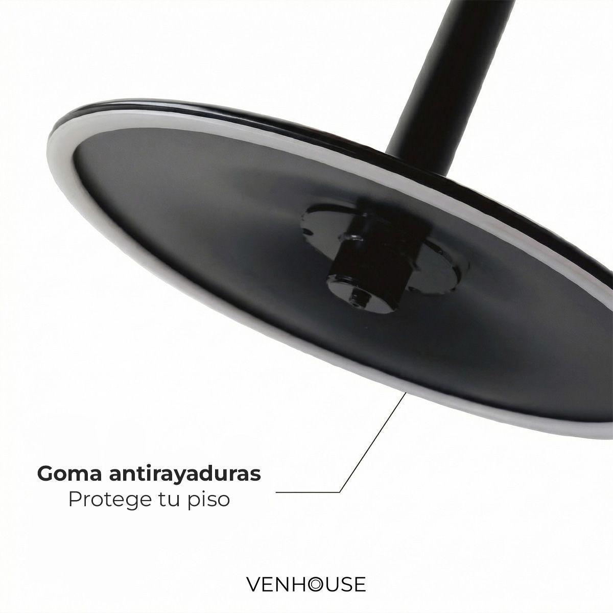 Mesa De Comedor Redonda Nordika Venhoouse Negra 100cm-2