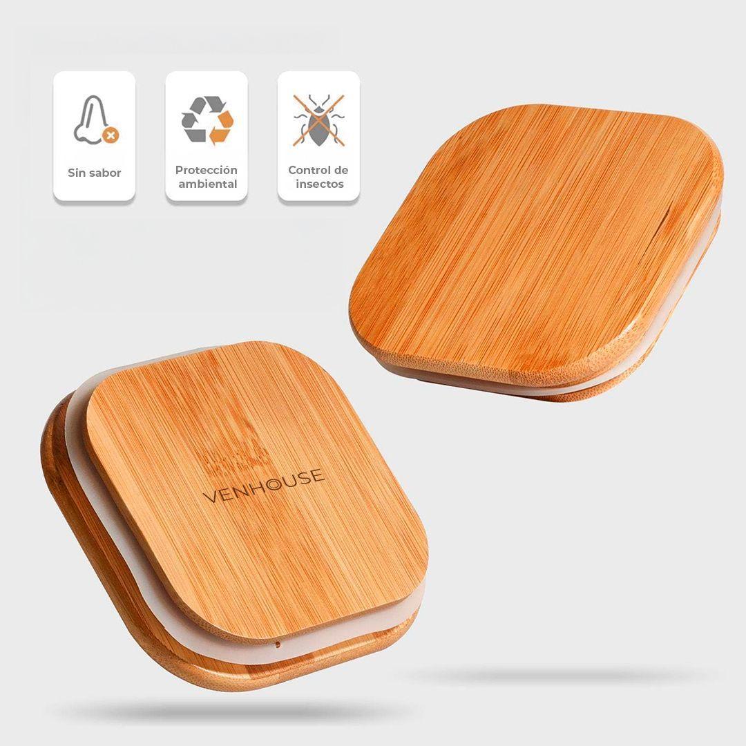 Pack 2 Contenedores Tarro Hermético Vidrio Tapa Bambú 1500ml-3