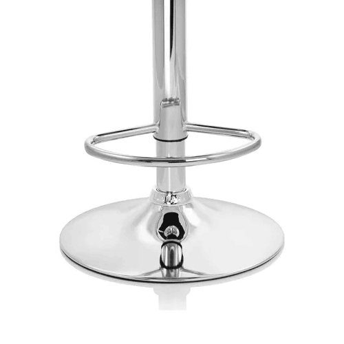 Pack 2 Taburetes Pisos Bar Altura Regulable Con Respaldo Blancos-4