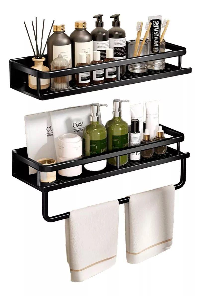 Venhoouse Organizador De Ducha Repisa Baño Set 2 Inoxidable-0