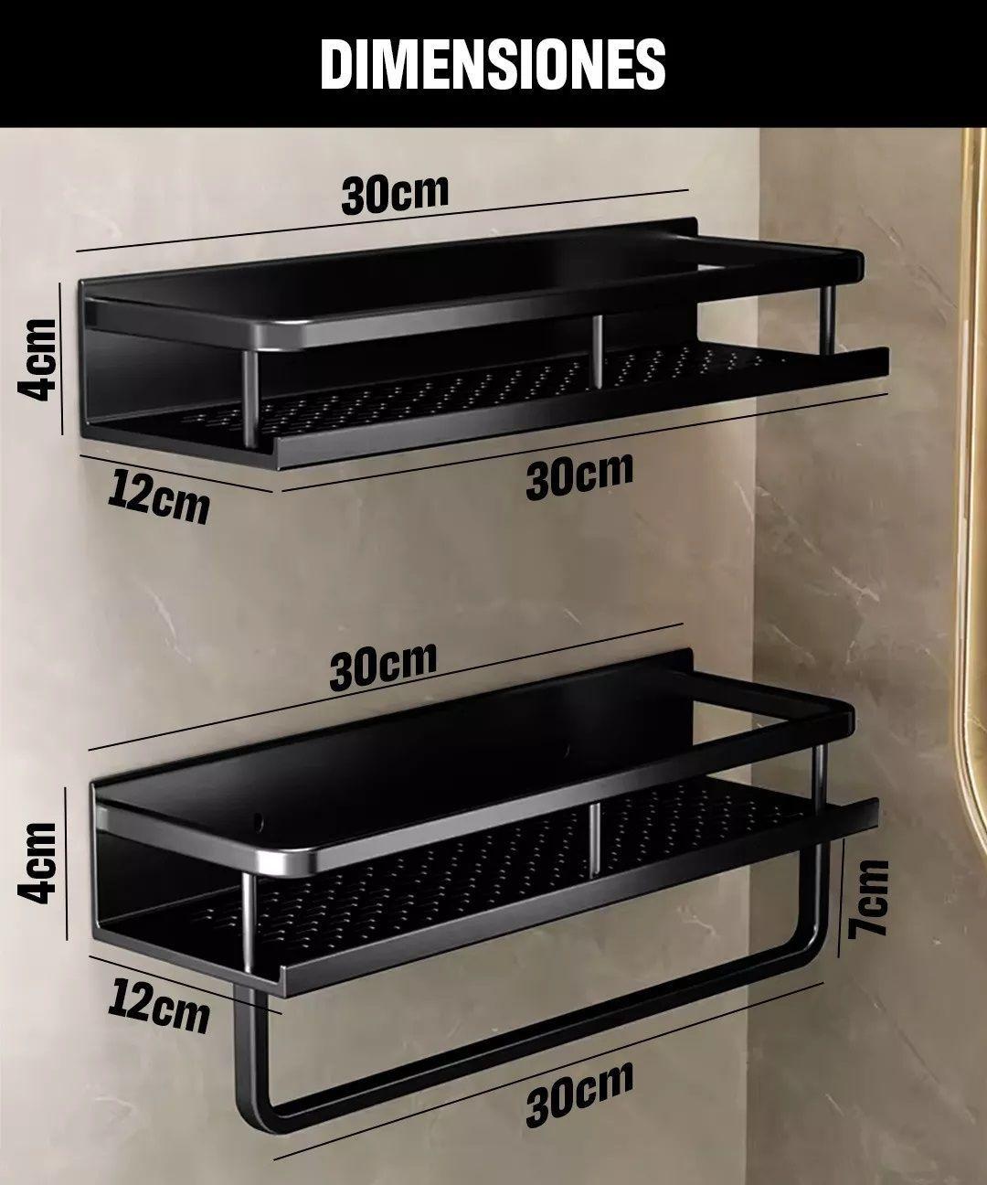 Venhoouse Organizador De Ducha Repisa Baño Set 2 Inoxidable-2