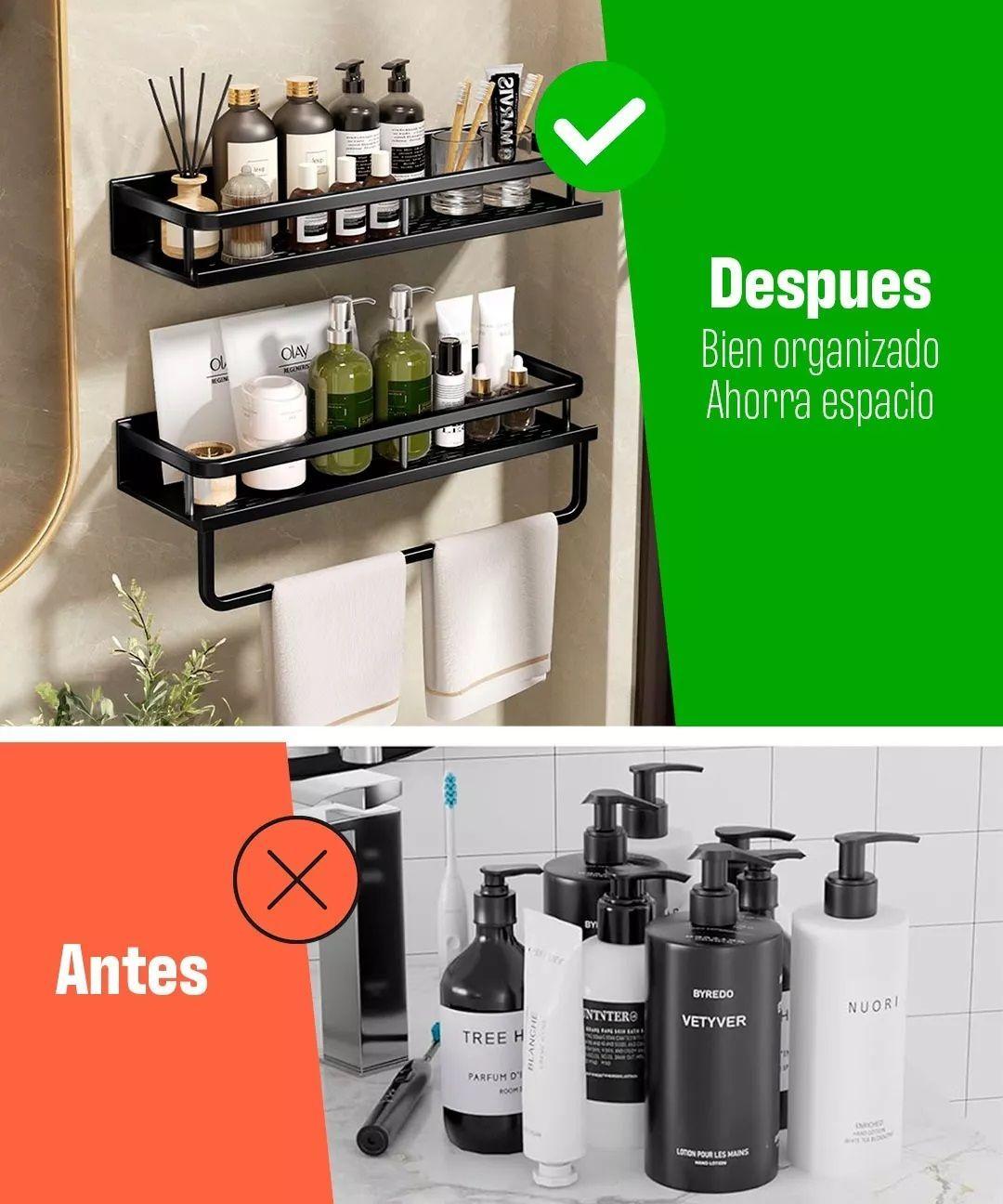 Venhoouse Organizador De Ducha Repisa Baño Set 2 Inoxidable-5