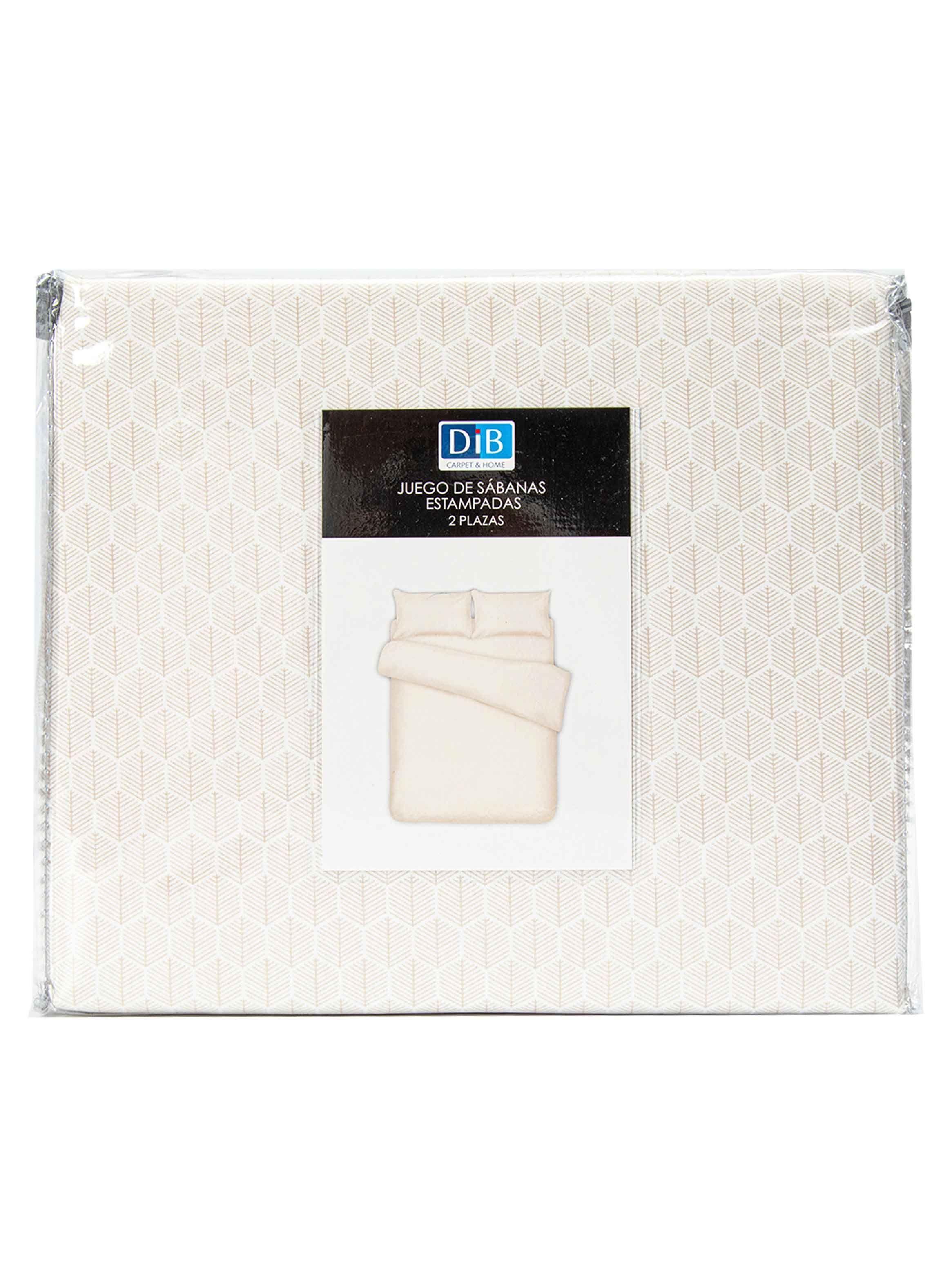Sabanas Estampadas 2P Panal Beige-2